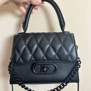 Black Quilted Handbag/Crossbody bag